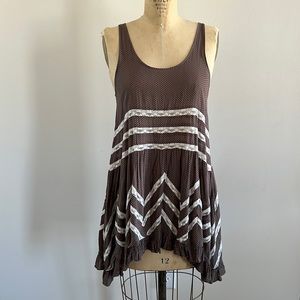 Free People Trapeze Slip Dress chocolate brown S